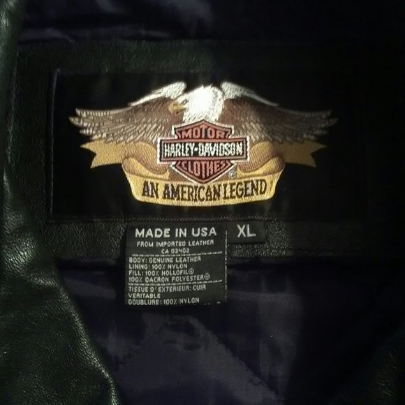 Men's Genuine Harley Davidson leather jacket - Picture 2 of 3
